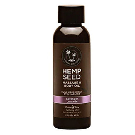 Earthly Body Lavender Hemp Seed Massage Oil — 2 fl oz - EB-MAS217E