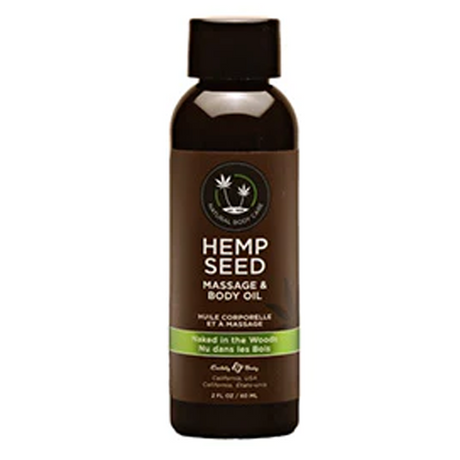 Earthly Body Naked in the Woods Hemp Seed Massage Oil — 2 fl oz - EB-MAS222