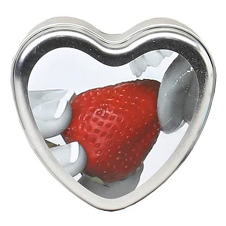 Earthly Body Strawberry Edible Massage Candle, 4 oz - EB-HSCK003