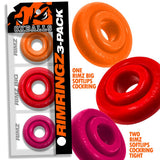 OXBALLS Rimringz Multi-Size 3-Pack — Fire Hots - OX8478