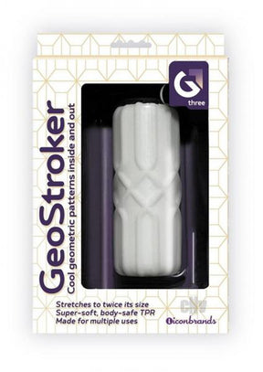 Icon Brands GeoStroker 3 Stroker — White, Stretchable 5–8 in - IC3106