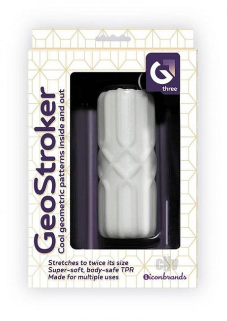 Icon Brands GeoStroker 3 Stroker — White, Stretchable 5–8 in - IC3106