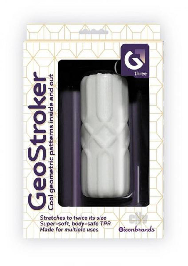 Icon Brands GeoStroker 3 Stroker — White, Stretchable 5–8 in - IC3106