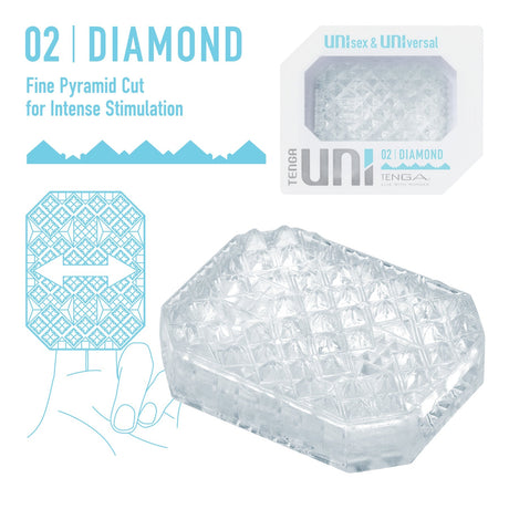 Tenga UNI Diamond — Disposable Unisex Stretch Sleeve with Pocket Lotion - TN702