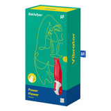 Satisfyer Power Flower Red Clitoral Vibrator — Silicone, 12 Modes - SAT-POWERFLWR