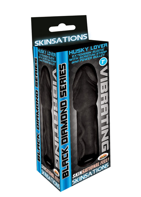 Hott Products Skinsations Black Diamond Vibrating Husky Lover - Black - HTP3060