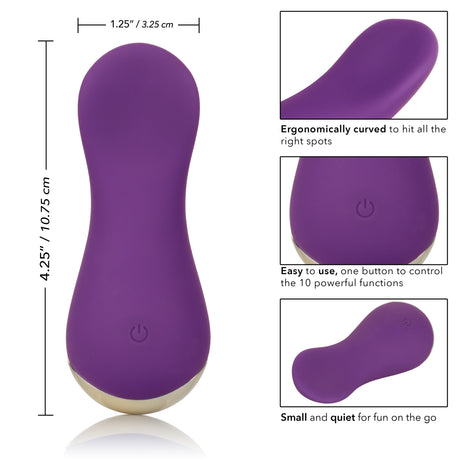 CalExotics Slay Lover Rechargeable Mini Vibrator — 10 Functions, 4-inch - SE4407203