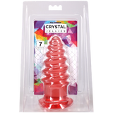 Doc Johnson Crystal Jellies Anal Twist — 7 Inch, Pink - DJ0289-16-CD