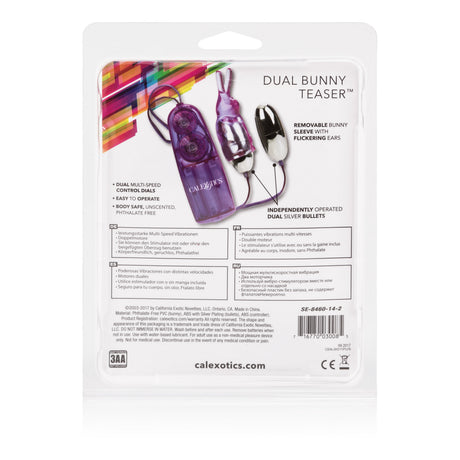 CalExotics Dual Bunny Teaser Vibrator — Purple - SE8460142