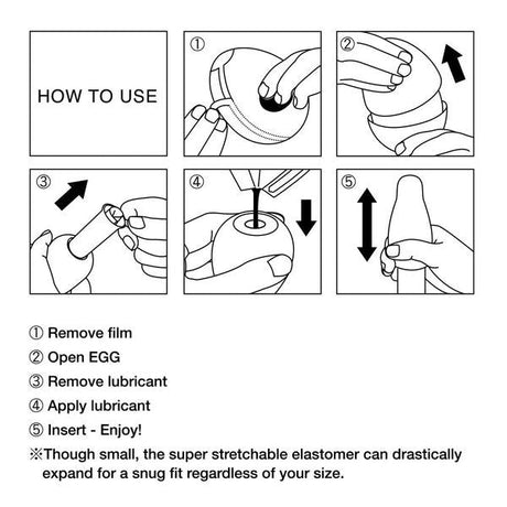 Tenga Egg Disposable TPE Sleeve Masturbator with Sample Lubricant - TN219H