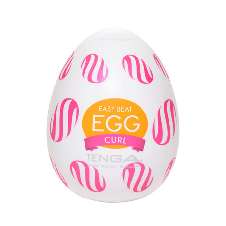 Tenga EGG Curl Single-Use Textured Sleeve with Sample Lubricant - TN231