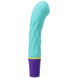 Doc Johnson Mood Intense Arc Vibrator, Teal — 5 in Insertable - DJ1472-04-BX