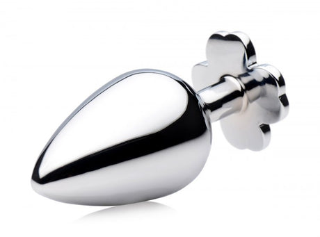 XR Brands Lucky Clover Gem Anal Plug — Large, Metal - BTYS-AG185-LRG