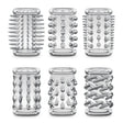 Blush Stay Hard Cock Sleeve Kit — 6 Clear Textured Sleeves - BL-60612