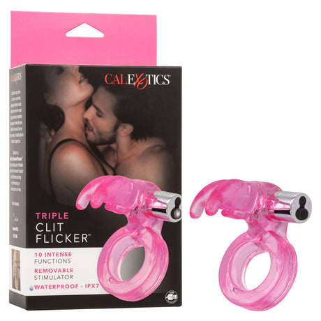 CalExotics Triple Clit Flicker Rechargeable Triple-Prong Enhancer - SE1831043