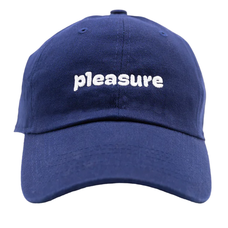 Emojibator Pleasure Hat — Navy 100% Cotton Low-Profile Dad Hat - EM7051