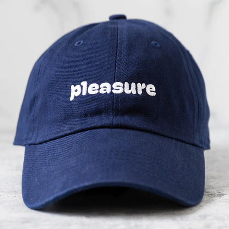 Emojibator Pleasure Hat — Navy 100% Cotton Low-Profile Dad Hat - EM7051