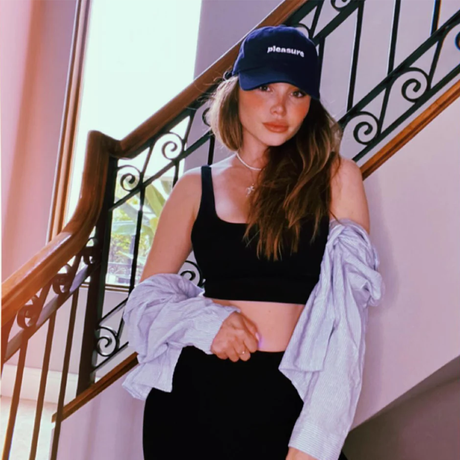 Emojibator Pleasure Hat — Navy 100% Cotton Low-Profile Dad Hat - EM7051