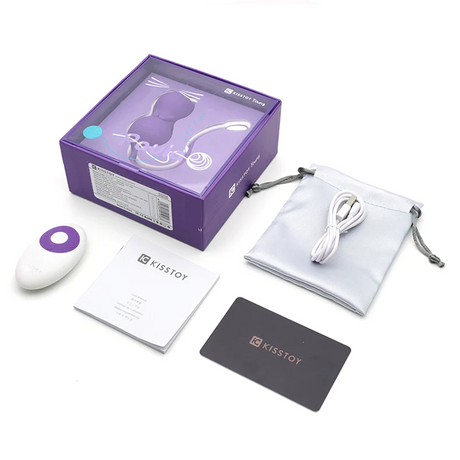 Emojibator Kitty Cat Kegel Vibrator — Remote-Controlled, USB Rechargeable - EM7082