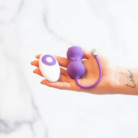 Emojibator Kitty Cat Kegel Vibrator — Remote-Controlled, USB Rechargeable - EM7082