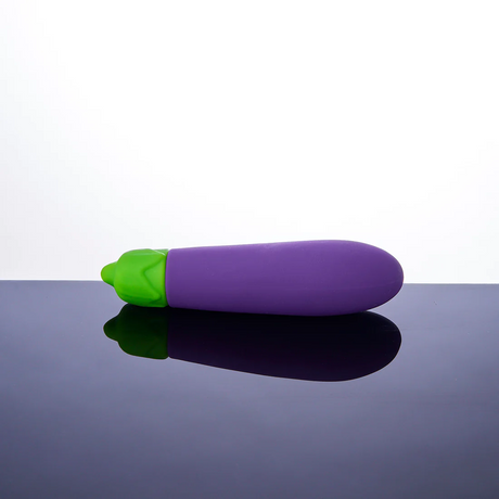 Emojibator Eggplant Vibrator — 4.84 in, USB Rechargeable - EM7112