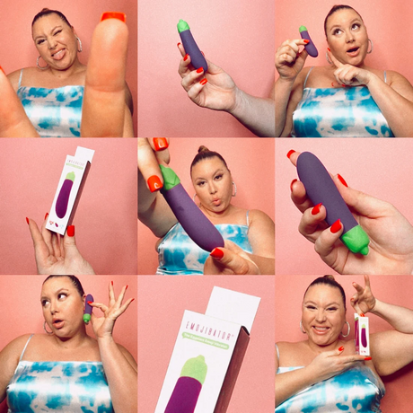 Emojibator Eggplant Vibrator — 4.84 in, USB Rechargeable - EM7112
