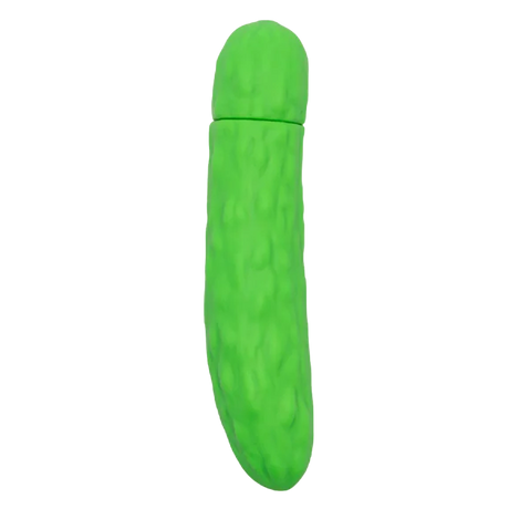 Emojibator Pickle Vibrator — 4.8-inch Silicone Bullet - EM7143