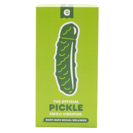 Emojibator Pickle Vibrator — 4.8-inch Silicone Bullet - EM7143