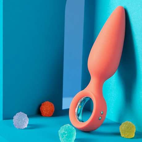 Emojibator Cheeky Vibrating Butt Plug, USB Rechargeable Silicone - EM7167