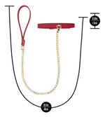 Blush Temptasia Ardor Collar & Leash — Red Puria Silicone, 18.11 in - BL-55548