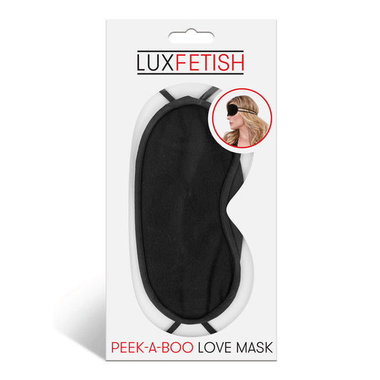 Peek-a-Boo Love Mask - Black by Electric Novelties