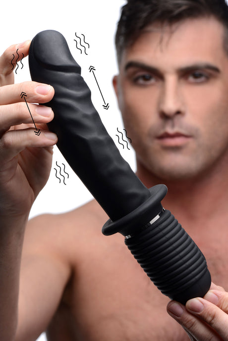 Power Pounder Vibrating and Thrusting Silicone Dildo by XR Brands