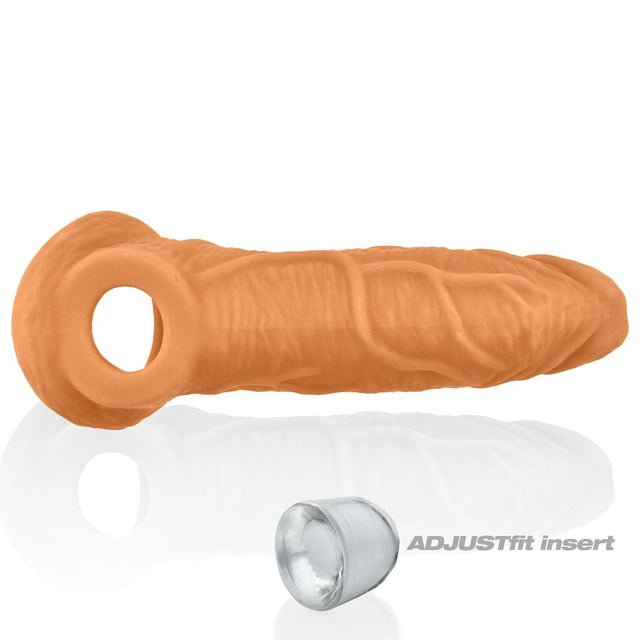 OXBALLS Coach Cocksheath Skinz Peachy Sheath, 8in - OX-3212-SZP