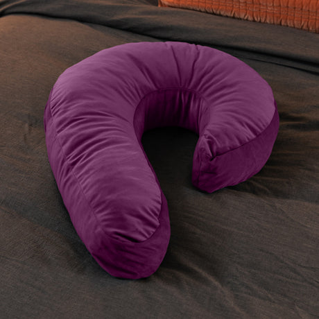 Liberator Lune Side Snuggle Pillow with Palm Vibrator, Purple - L3674