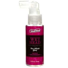 Doc Johnson GoodHead Wet Head Dry Mouth Spray — Sweet Strawberry, 2 oz - DJ1360-28