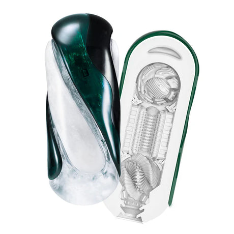 Tenga FLIP 360 Masturbator — Helical 360° Design, Aurora Green - TN302