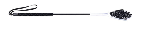 Sex & Mischief Lace Silicone Crop — Black, 19in (50cm) - SS10108