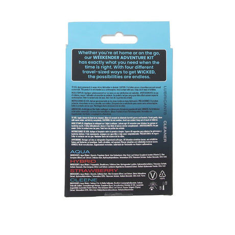Wicked Weekender Lube Kit — 4 Pack of 1oz Travel Bottles - WS-99350