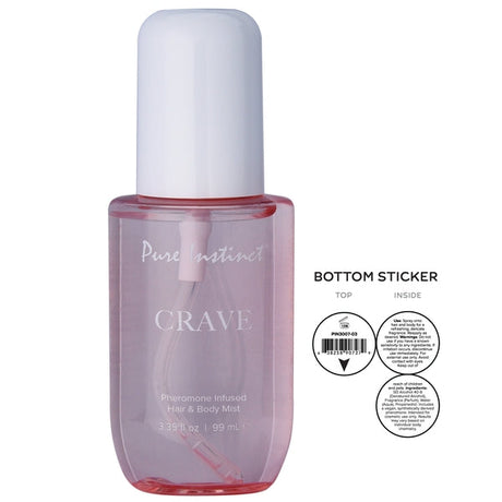 Pure Instinct Crave Pheromone Hair & Body Mist — 3.35 fl oz (99 mL) - PIN3007-03