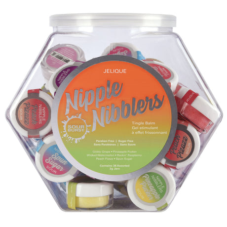 Jelique Products Jelique Nipple Nibblers Sour Tingle Balm — 36-Pack 3g Jars (Assorted) - JEL2600-99