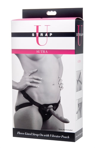XR Brands Sutra Fleece-Lined Strap-On Harness with Bullet Pocket - SU-AD990