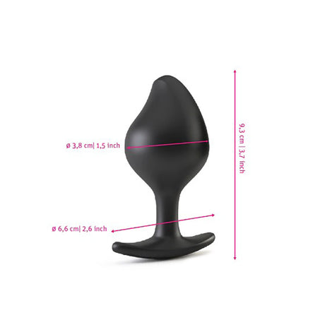 Mystim Rocking Vibe E‑Stim Vibrating Butt Plug, Black - MY2729