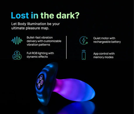 Illumination by Paradise Illuminated Butt Plug with App Control - PR5434