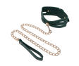 Sportsheets Indica Cutout Collar and Leash — Emerald, Adjustable Fit - SS10216