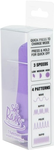BMS Factory Soft Rain Power Bullet Vibrator, 3 Inch Breeze Coated — Lavender - BMS5318-3