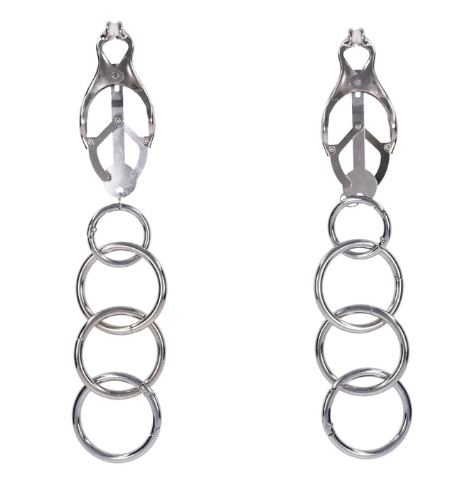 Sportsheets Edge Tuggable Clover Nipple Clamps, Silicone-Tipped - SP0641