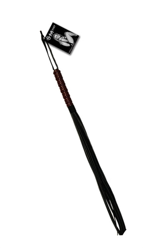 Sportsheets Mahogany Flogger — 30-Inch Faux Leather with Wood Handle - SS100-43