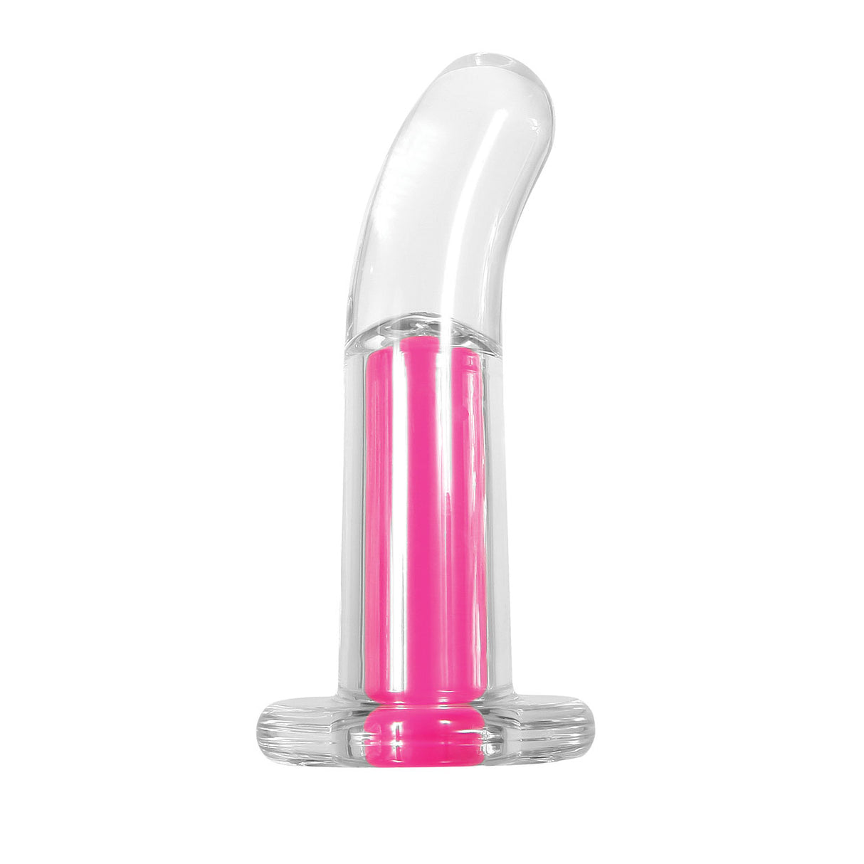 Evolved Novelties Pink Paradise Remote Vibrator (Clear with Hot Pink Bullet) - GX-RS-9185-2