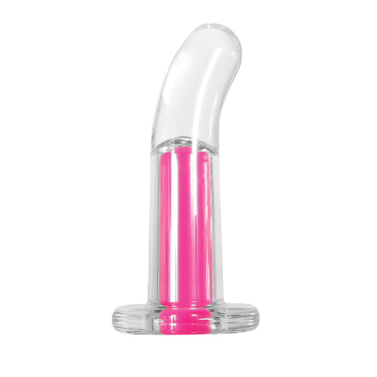 Evolved Novelties Pink Paradise Remote Vibrator (Clear with Hot Pink Bullet) - GX-RS-9185-2