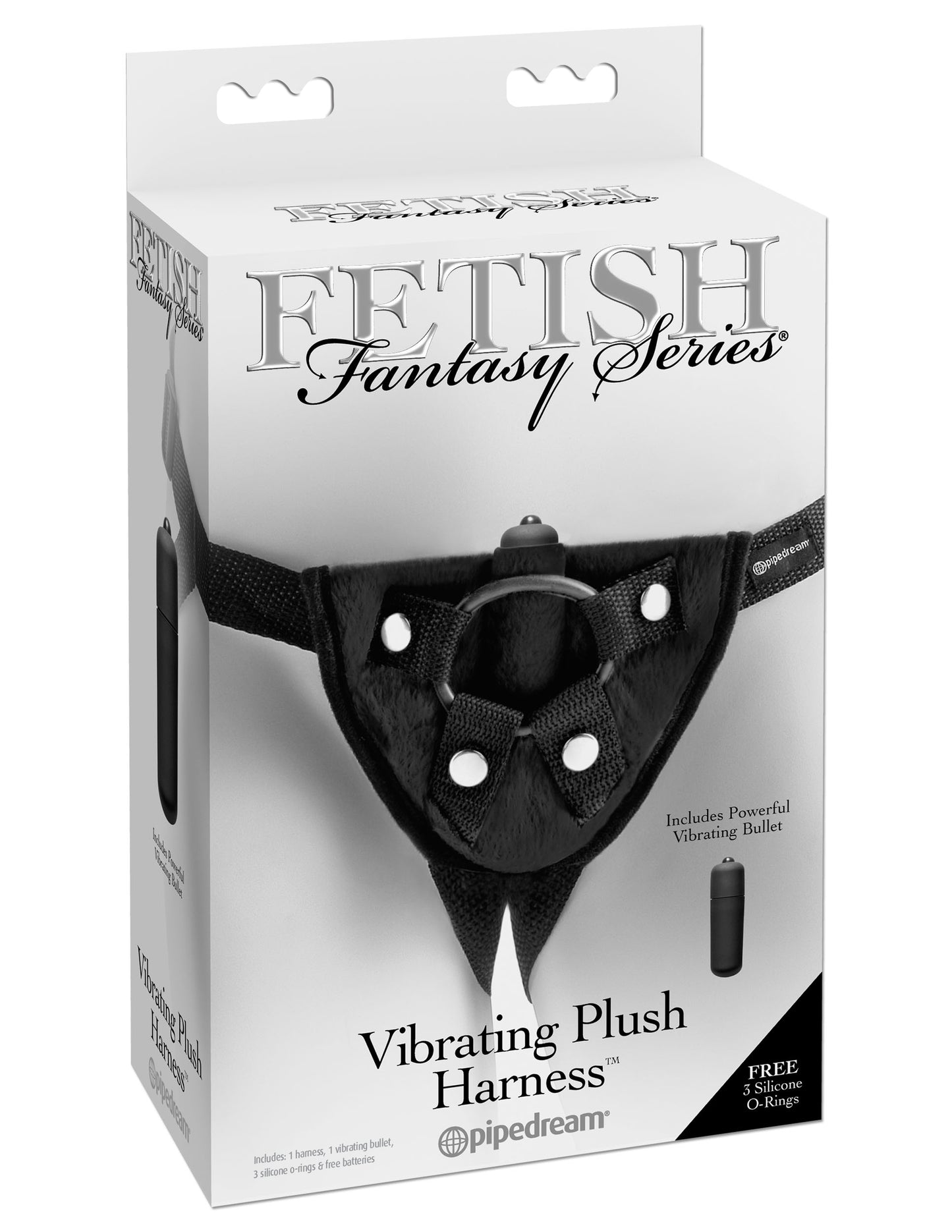 Fetish Fantasy Series Vibrating Plush Harness - Black by Pipedream